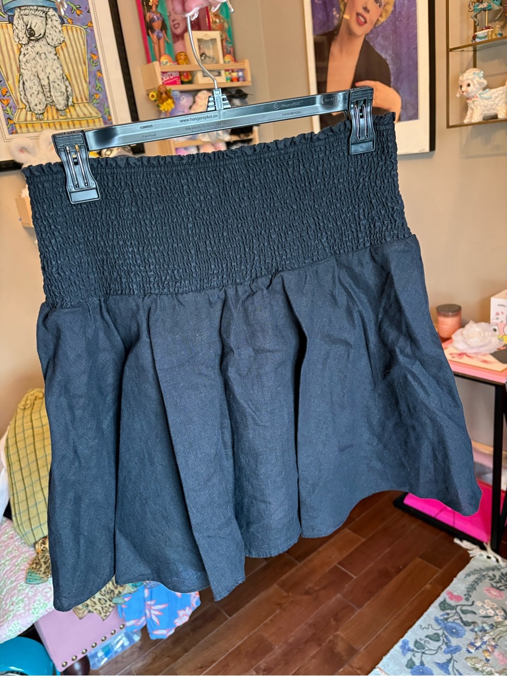 Jcrew Black Linen Mini Skirt